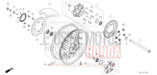 REAR WHEEL CB1000GTT de 2026